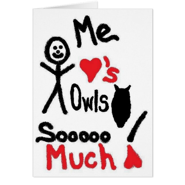 Cartoon I Love Owls (Devant)