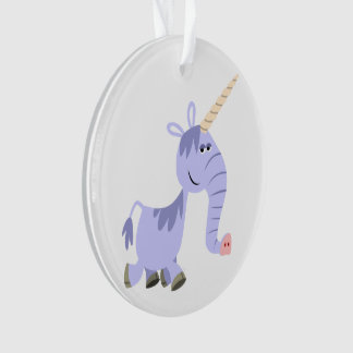 Cartoon inhabituel Unicorn Acrylique Ornement