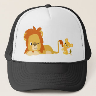 Cartoon Lion Papa et casquette d'épicerie