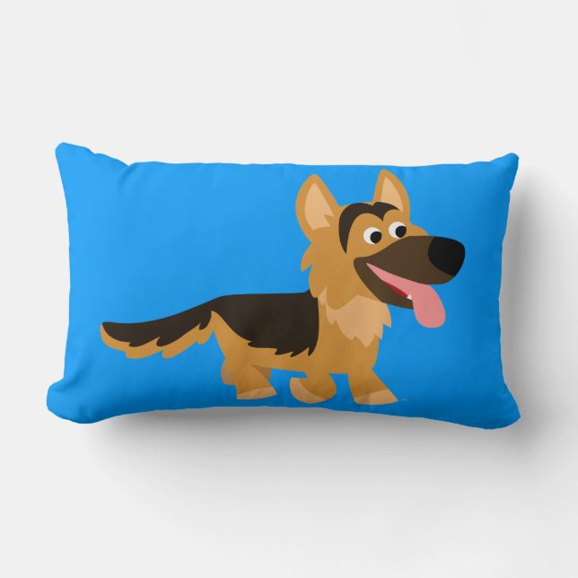 Cartoon mignon Allemand Berger Coussin (Recto)
