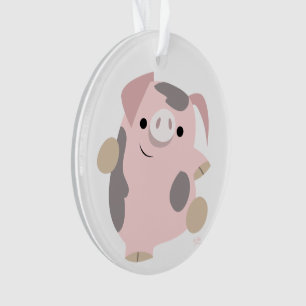 Cartoon mignon Danser Cochon Acrylique Ornement