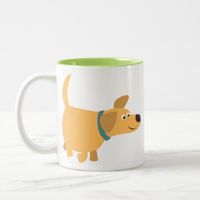 Cartoon mignon jaune Labrador Mug (Gauche)