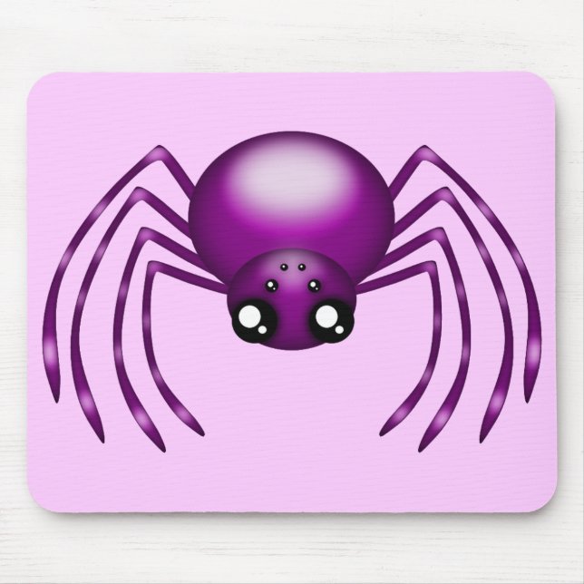 Cartoon mignon violet araignée Tapis de souris (Devant)