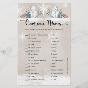 Cartoon Moms Baby shower Snowman