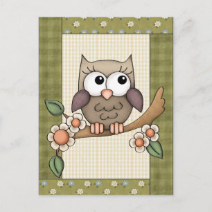 Cartoon n'importe quel but hibou carte postale