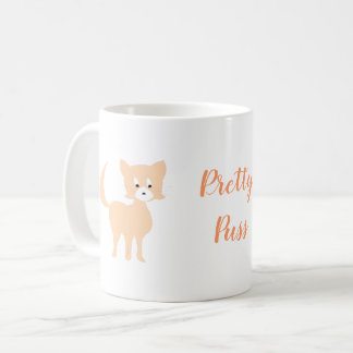 Cartoon peach cat Pretty Pusee Mug