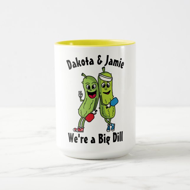 Cartoon Pickleball Team Big Dill Mug (Centre)