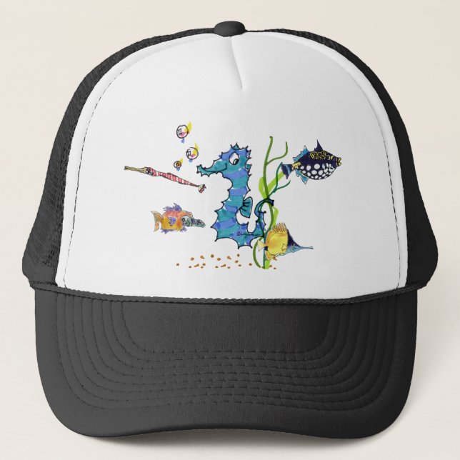 Cartoon Seahorse Cute Fishers Casquette (Devant)