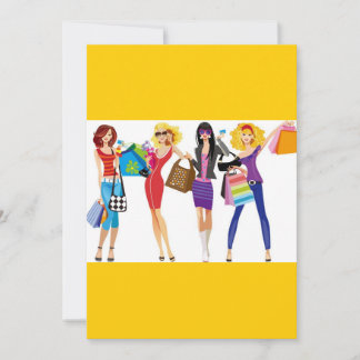 CARTOON SHOPPPING FILLES VECTEURS STYLE MODE S'AMU