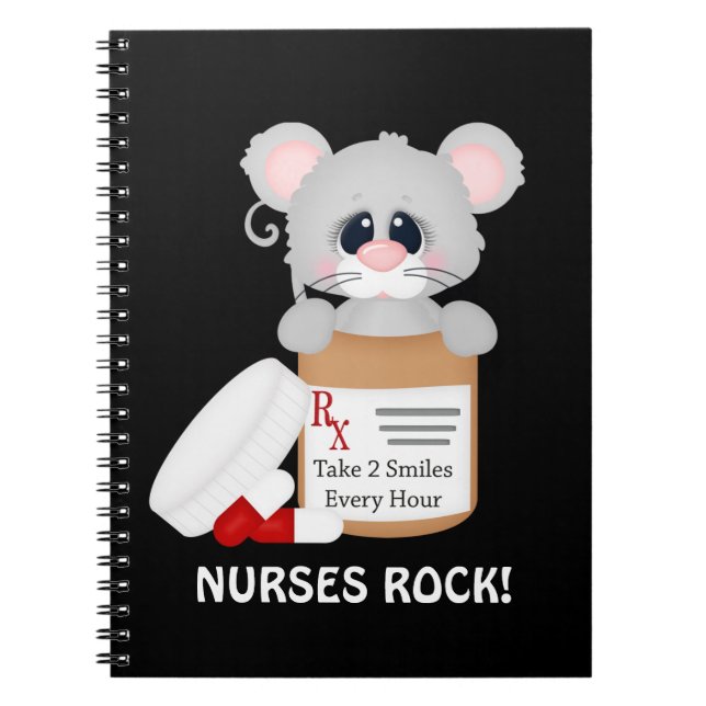 Cartoon souris fun Nurse carnet (Devant)