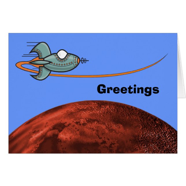 Cartoon Space Ship Alien Planet (Devant horizontal)