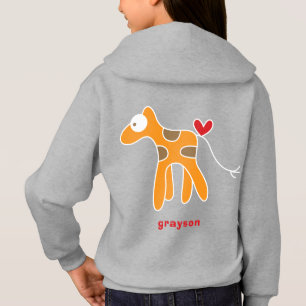 Cartoon stylisé joli Orange Giraffe Enfants