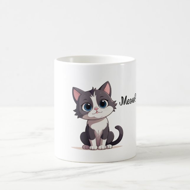 Cartoon sucré mignon Kitty Chat Mug (Centre)