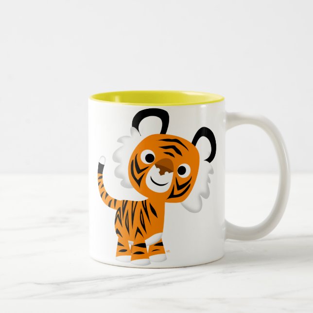 Cartoon très curieux Tiger Mug (Droit)