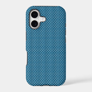 Cas de l'iPhone 5 de fibre de carbone (bleu)