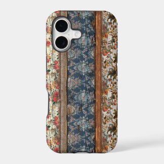 Cas en bois floral vintage de l'iphone 5