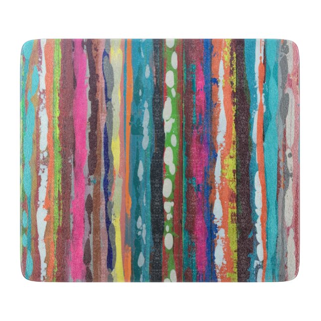 Cascade 6 x 7 Déco Planche à découper en verre (Devant)