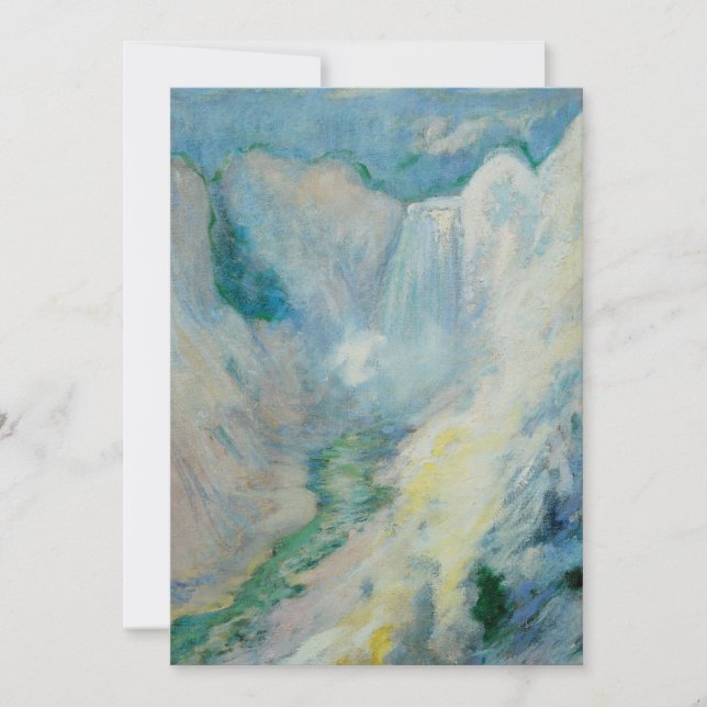 Cascade dans Yellowstone par Twachtman, Art Vintag (Devant)