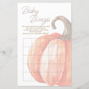 Cascade d'automne Baby shower Citrouille orange Bi