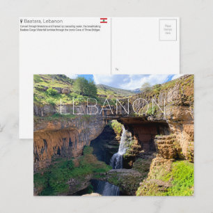 Cascade de Baatara, carte postale de voyage au Lib
