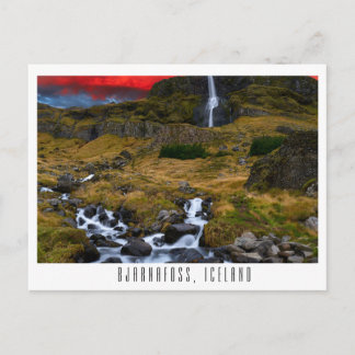 Cascade de Bjarnafoss, carte postale islandaise