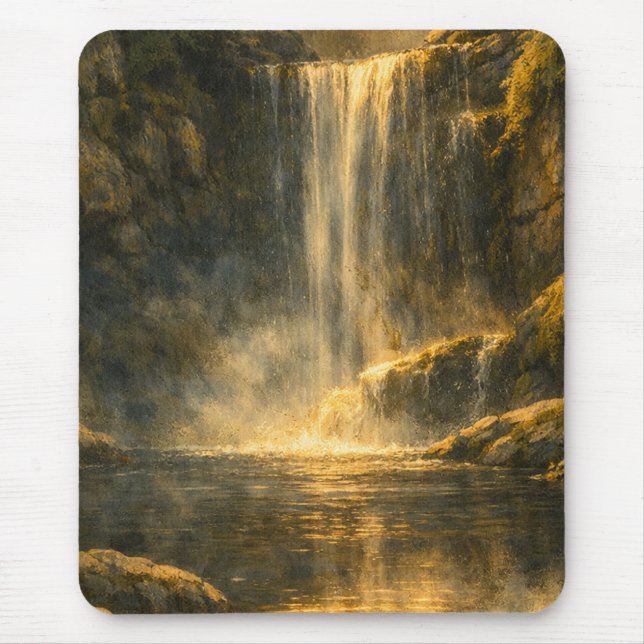 Cascade de la forêt cachée – Tapis de souris (Devant)