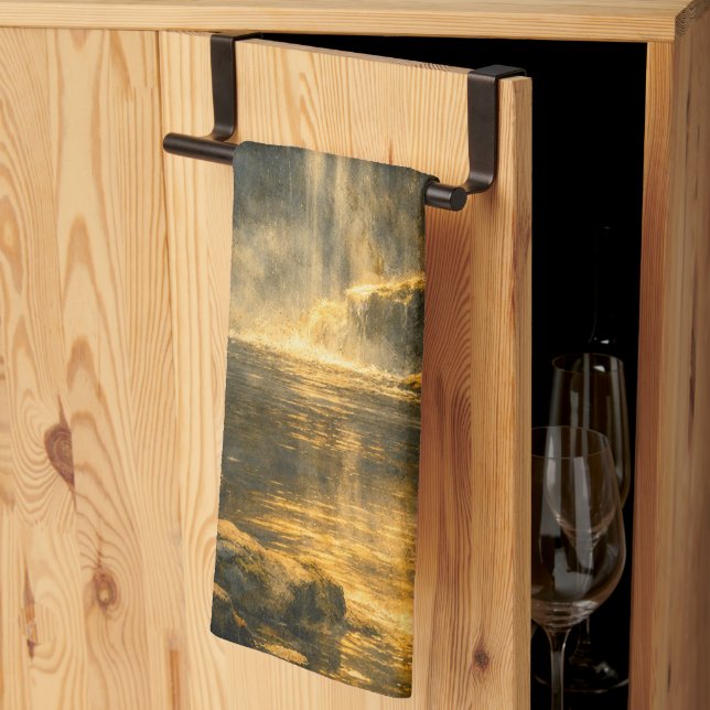Cascade de la forêt cachée – Torchons de cuisine (Pliage en tiers)
