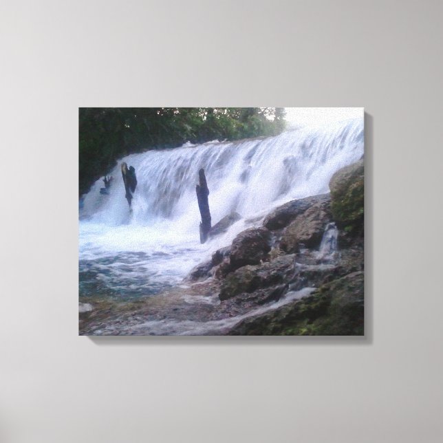 Cascade de la rivière San Marcos toile étirée Impr (Recto)