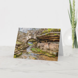 Cascade d'Ozarks sous le pont Carte de voeux
