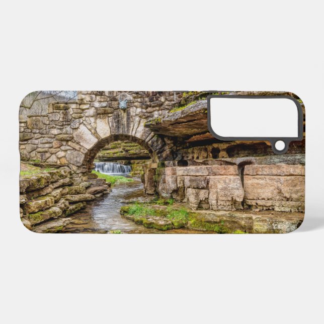 Cascade d'Ozarks sous le pont Samsung Galaxy Coque (Verso Horizontal)