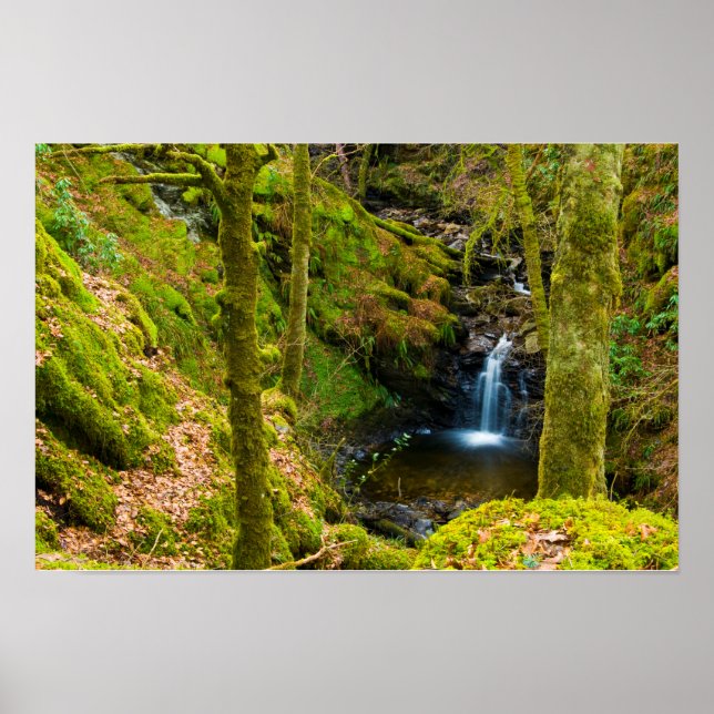 Cascade en Argyll, Ecosse Poster (Devant)