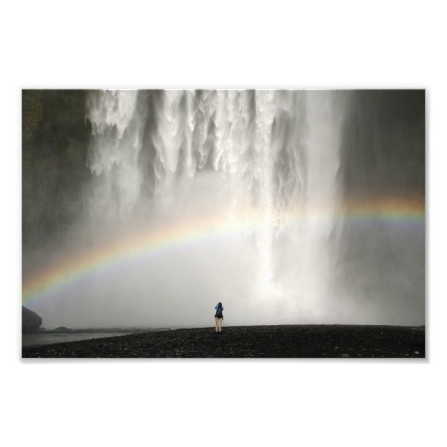 Cascade en Islande avec une photo arc-en-ciel (Devant)