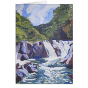 Cascade et ciel bleu