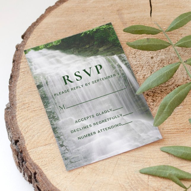 Cascade Nature Mariage extérieur RSVP (Créateur téléchargé)