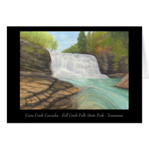 Cascades de Cane Creek - Carte d'art des Appalache