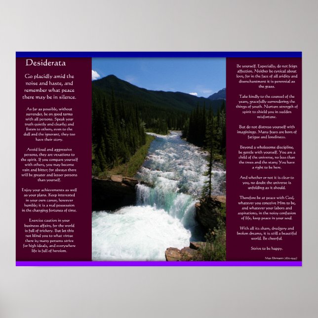 Cascades de DESIDERATA Affiches 8 (Devant)