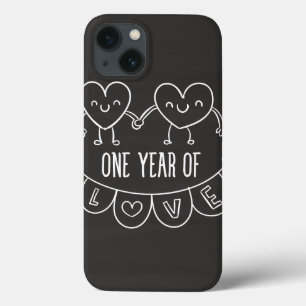 Case-Mate iPhone 1er anniversaire Cadeau Chalk Coeurs coque ipad