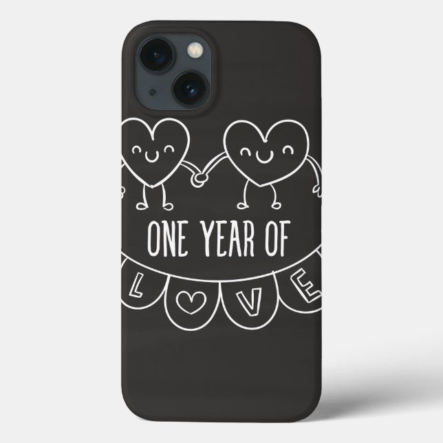 Case-Mate iPhone 1er anniversaire Cadeau Chalk Coeurs coque ipad (Verso)