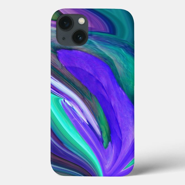 Case-Mate iPhone Art Abstrait Violet N coque ipad Turquoise feuille (Verso)
