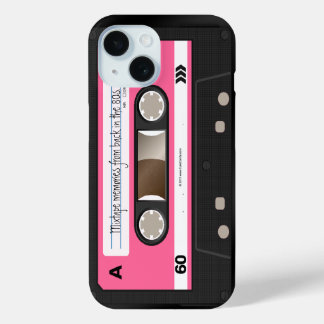 Case-Mate iPhone Bande de cassette rétro rose chaud Coque personnal