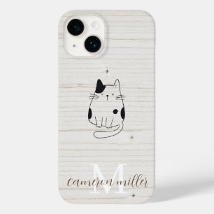Case-Mate iPhone Beige minima moderne Monogramme initial Nom Coque