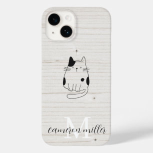 Case-Mate iPhone Beige minima moderne Monogramme initial Nom Coque