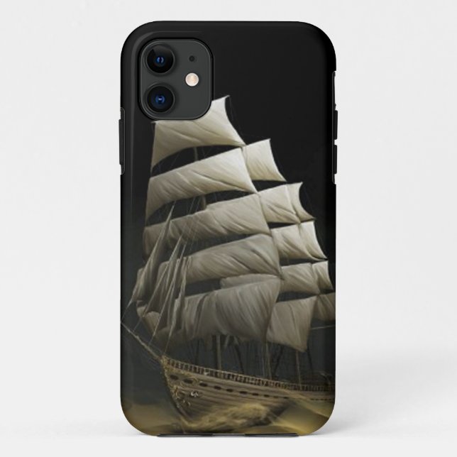 Case-Mate iPhone Caravel bateau voilier désert nuit tempête coque (Dos)