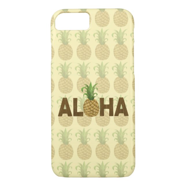 Case-Mate iPhone Case Aloha Vintage de l'ananas Hawaii (Dos)