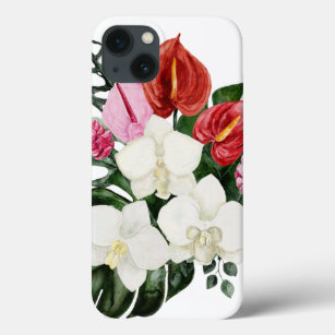 Case-Mate iPhone Case Aquarelle Monstera Verdure Fleurs tropicales  