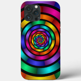 Case-Mate iPhone Case Arrondi et psychédélique coloré Art moderne fracta