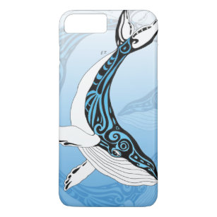 Case-Mate iPhone Case Art bleu tribal de baleine de bosse