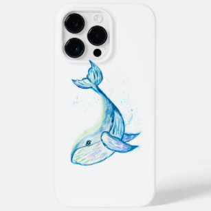 Coque Case-Mate iPhone Baleine bleue dans les aquarelles