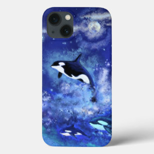 Case-Mate iPhone Case Baleines tueuses sur la peinture à la Pleine lune