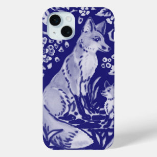 Coque Case-Mate iPhone  Blue Fox Carrelage Art Unique Bois Animal Delft